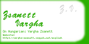 zsanett vargha business card